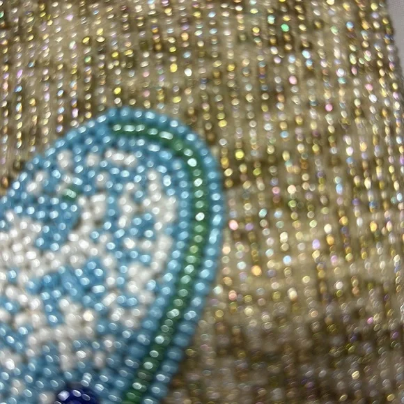 Bamboo Trading Company Beaded Crossbody Club Bag - Multicolor - Picture 7 of 8